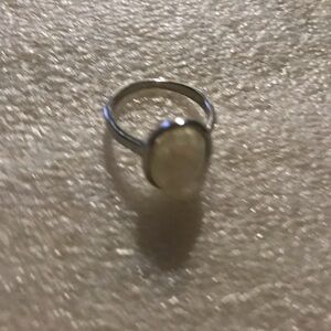 Elegant Silver Ring with Opalescent Stone